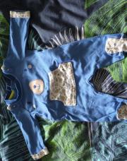 Pyjama 1 mois sergent major ours bleu