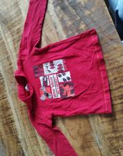 Pull rouge colle roulé 
