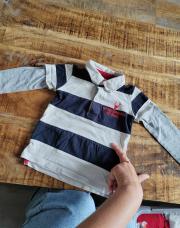 Pull a ligne bleu et blanc 