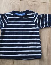 Pull 6m marine raye blanc 