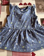 6 mois robe bleue 