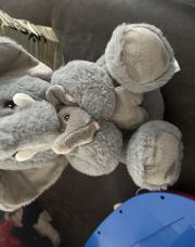Peluche éléphant et son petit 