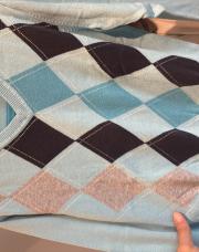 Pull col V River Woods 6 ans turquoise 