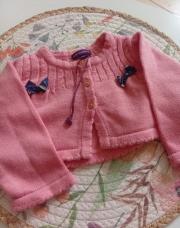  Gilet rose et noeuds sergent major neuf 6mois