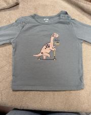 T shirt à longue manche dinosaure 12 mois 