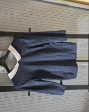 Pull bleu col clodine 