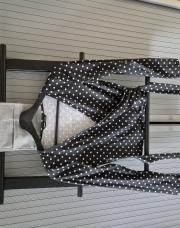 Crop pull petit poids blanc/noir