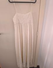 Longue robe d'été crème Mango