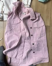 Veste sans manche rose 