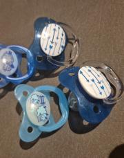 Lot de 3 tetines bleu 0-6m 