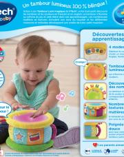 VTech, tambour musical, fr-angl, 6 mois