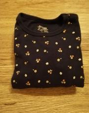 Pijama bleu marine fleuri 80 cm