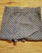Jupe short en jeans à pois 80 cm