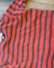 Tshirt rouge et lignes brun JBC - 80 CM