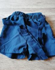 Short ceinturé bleu canard 80 cm