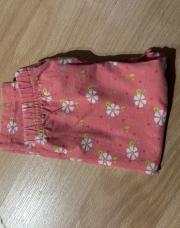 Pantacourt 6m rose et fleurs 