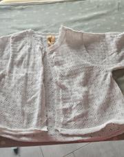 Gilet blanc paillette 5ans