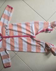 Pyjama petit bateau 12 mois ligné rose