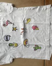 Ti-shirt 4 ans, blanc arc en ciel 