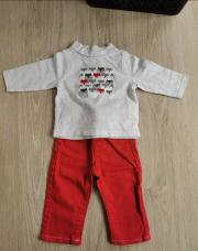 Ensemble renards rouge gris Obaïbi 3 mois