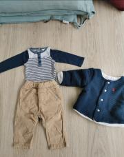 Ensemble 3 pièces Obaïbi marin 3 mois