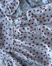 Robe blanche à cœurs 6-9m