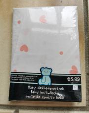 Neuve Housse de couette bébé cœur 