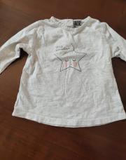 18m - t-shirt gris etoile
