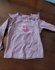 18m - t-shirt mauve oiseaux 