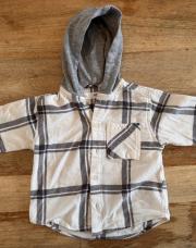 Chemise carreaux capuche Zara 18 mois