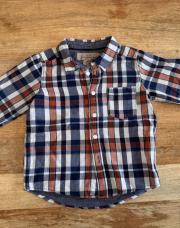 Chemise carreaux bleu blanc rouge 18 mois