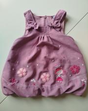 Robe mauve à noeuds 6mois 