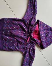 Gilet mauve fleuri à capuche 3mois Hema