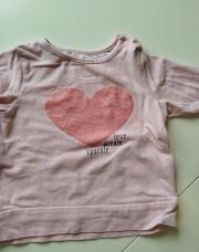 Pull rose coeur T68
