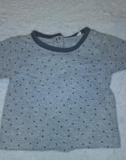 Tee-shirt manche longue gris triangle 