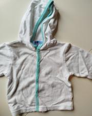 Gilet blanc et bleu à capuche 9mois TQF QF