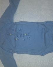 Body longue manche bleue chat