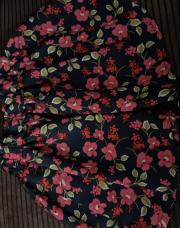 Jupe 6 ans bleu marin fleur rose 