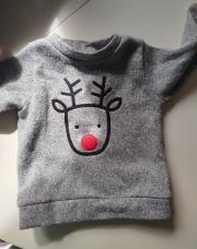Pull gris renne 12m