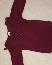 Body manche longue bordeaux 