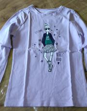 Blouse longues manches mauve 8 ans 