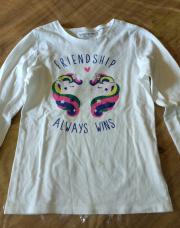 Blouse longues manches 8 ans motif licorne 
