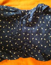 Robe bleue feuilles h&m 86