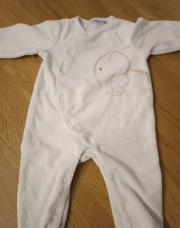 Pyjama noukies blanc éléphant 6 mois 
