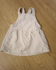 Robe salopette velours beige 74 cm tao