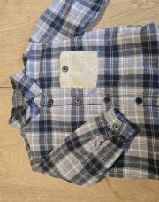 Surchemise carreaux bleue Zara 