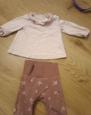 Ensemble 3-6 mois rose et fleurs 