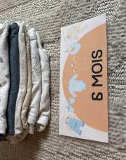 Lot 6 bodys courtes manches 6 mois 