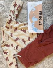 Ensemble rouge 12 mois c&a (2 pieces)