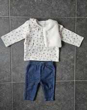 Ensemble Primark Gilet+pull+jeans 3M